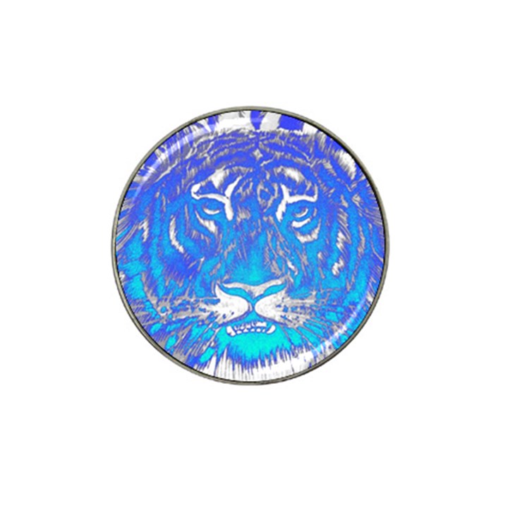 Background Fabric With Tiger Head Pattern Hat Clip Ball Marker (4 pack)