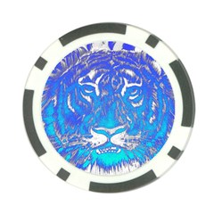 Background Fabric With Tiger Head Pattern Poker Chip Card Guard (10 Pack)