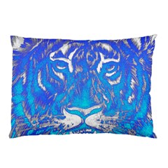 Background Fabric With Tiger Head Pattern Pillow Case (two Sides) by Amaryn4rt