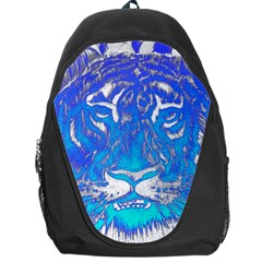 Background Fabric With Tiger Head Pattern Backpack Bag by Amaryn4rt