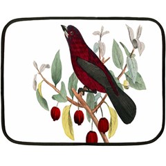 Bird On Branch Illustration Double Sided Fleece Blanket (mini)  by Amaryn4rt