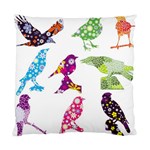 Birds Colorful Floral Funky Standard Cushion Case (Two Sides) Back