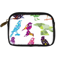 Birds Colorful Floral Funky Digital Camera Cases by Amaryn4rt