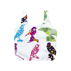 Birds Colorful Floral Funky Full Print Recycle Bags (s)  by Amaryn4rt