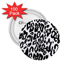 Black And White Leopard Skin 2 25  Buttons (100 Pack)  by Amaryn4rt