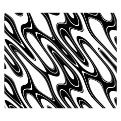 Black And White Wave Abstract Double Sided Flano Blanket (small) 