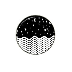 Black And White Waves And Stars Abstract Backdrop Clipart Hat Clip Ball Marker