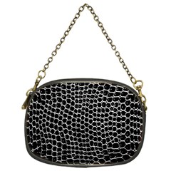 Black White Crocodile Background Chain Purses (one Side)  by Amaryn4rt