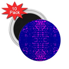 Blue And Pink Pixel Pattern 2 25  Magnets (10 Pack)  by Amaryn4rt