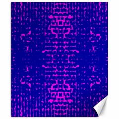 Blue And Pink Pixel Pattern Canvas 8  X 10  by Amaryn4rt