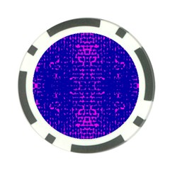 Blue And Pink Pixel Pattern Poker Chip Card Guard (10 Pack) by Amaryn4rt