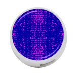 Blue And Pink Pixel Pattern 4-Port USB Hub (Two Sides)  Back