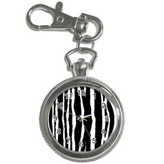 Zebra Background Pattern Key Chain Watches by Amaryn4rt