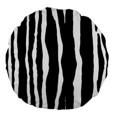 Zebra Background Pattern Large 18  Premium Round Cushions by Amaryn4rt