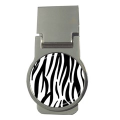 Seamless Zebra A Completely Zebra Skin Background Pattern Money Clips (round)  by Amaryn4rt