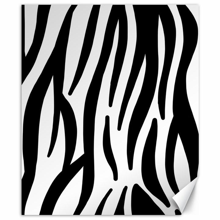 Seamless Zebra A Completely Zebra Skin Background Pattern Canvas 8  x 10 