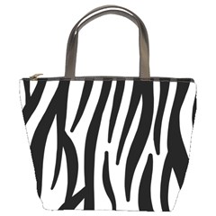 Seamless Zebra A Completely Zebra Skin Background Pattern Bucket Bags by Amaryn4rt