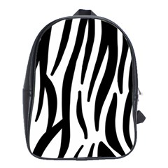 Seamless Zebra A Completely Zebra Skin Background Pattern School Bags (xl)  by Amaryn4rt