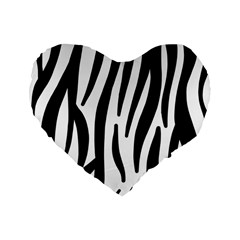 Seamless Zebra A Completely Zebra Skin Background Pattern Standard 16  Premium Heart Shape Cushions by Amaryn4rt