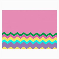 Easter Chevron Pattern Stripes Large Glasses Cloth (2-side) by Amaryn4rt