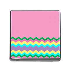 Easter Chevron Pattern Stripes Memory Card Reader (Square)