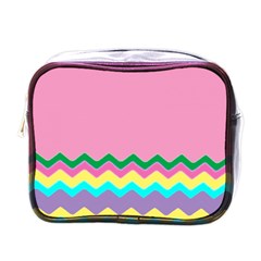 Easter Chevron Pattern Stripes Mini Toiletries Bags