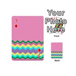 Easter Chevron Pattern Stripes Playing Cards 54 (Mini)  Front - Diamond7