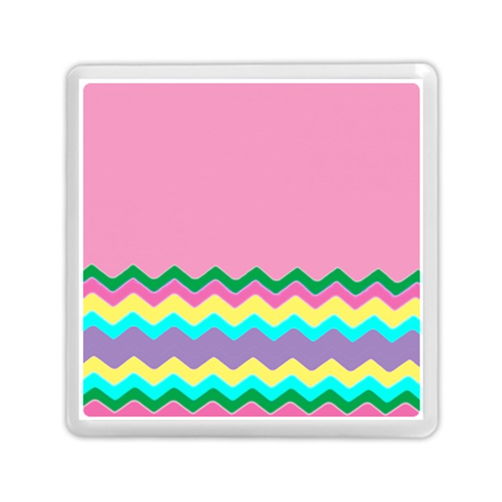 Easter Chevron Pattern Stripes Memory Card Reader (Square) 