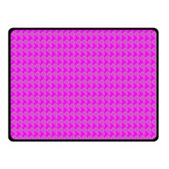 Clovers On Pink Double Sided Fleece Blanket (small) 