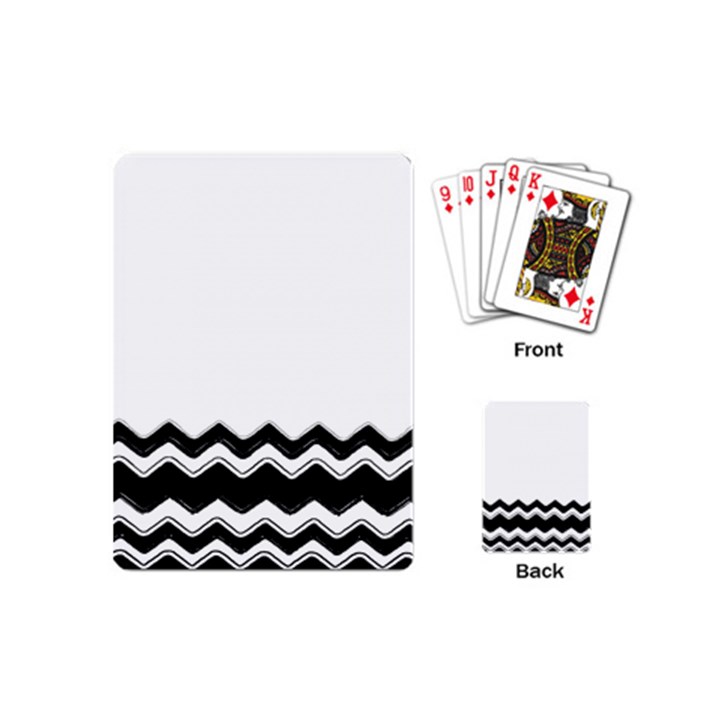 Chevrons Black Pattern Background Playing Cards (Mini) 