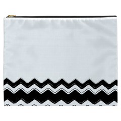 Chevrons Black Pattern Background Cosmetic Bag (xxxl)  by Amaryn4rt