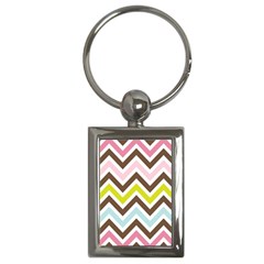 Chevrons Stripes Colors Background Key Chains (rectangle)  by Amaryn4rt