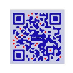 Digital Computer Graphic Qr Code Is Encrypted With The Inscription Small Satin Scarf (square) by Amaryn4rt