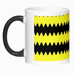 Yellow Black Chevron Wave Morph Mugs by Amaryn4rt