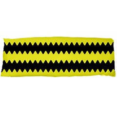 Yellow Black Chevron Wave Body Pillow Case Dakimakura (two Sides) by Amaryn4rt