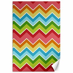 Colorful Background Of Chevrons Zigzag Pattern Canvas 20  X 30   by Amaryn4rt