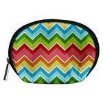 Colorful Background Of Chevrons Zigzag Pattern Accessory Pouches (Medium)  Front