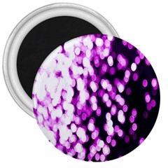 Bokeh Background In Purple Color 3  Magnets by Amaryn4rt