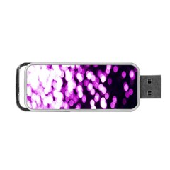 Bokeh Background In Purple Color Portable Usb Flash (two Sides) by Amaryn4rt