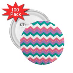 Chevron Pattern Colorful Art 2 25  Buttons (100 Pack)  by Amaryn4rt