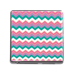 Chevron Pattern Colorful Art Memory Card Reader (square) by Amaryn4rt