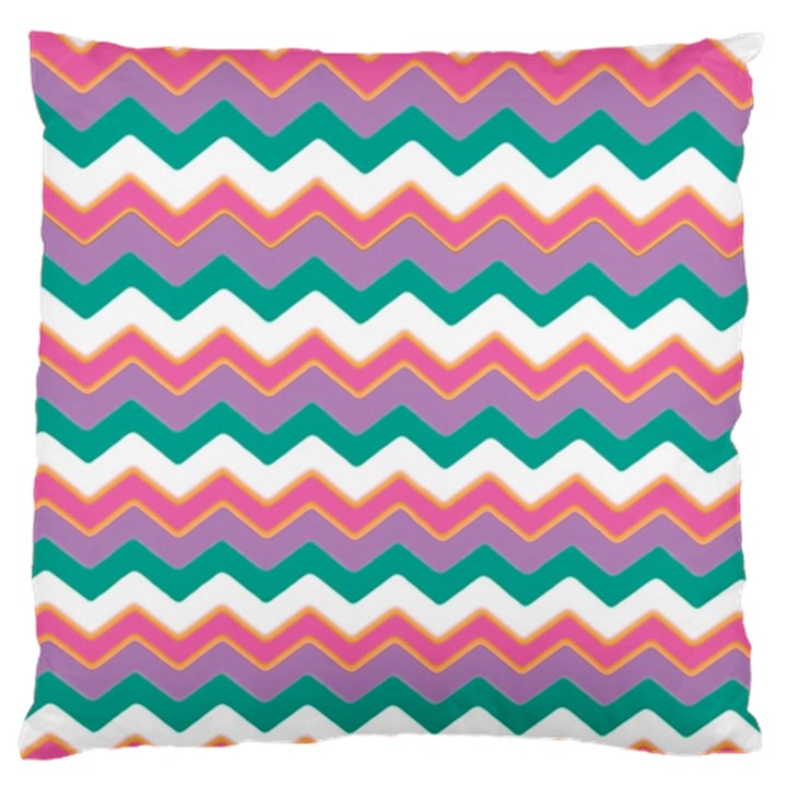 Chevron Pattern Colorful Art Large Flano Cushion Case (Two Sides)