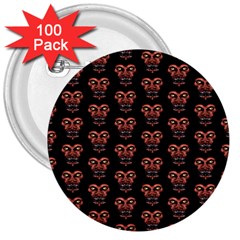 Dark Conversational Pattern 3  Buttons (100 Pack)  by dflcprints