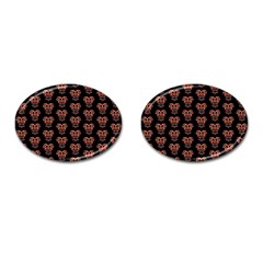 Dark Conversational Pattern Cufflinks (oval) by dflcprints