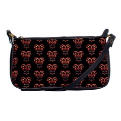 Dark Conversational Pattern Shoulder Clutch Bags by dflcprints