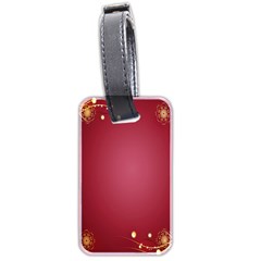 Red Background With A Pattern Luggage Tags (two Sides) by Amaryn4rt