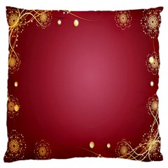 Red Background With A Pattern Large Cushion Case (two Sides) by Amaryn4rt