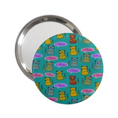 Meow Cat Pattern 2 25  Handbag Mirrors by Amaryn4rt