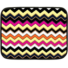 Colorful Chevron Pattern Stripes Fleece Blanket (mini) by Amaryn4rt