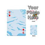 Blue Tiger Animal Pattern Digital Playing Cards 54 (Mini)  Front - Diamond9